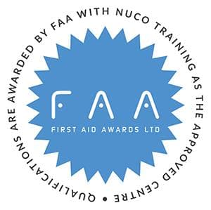 Qualifications awarded by FAA First Aid Awards with Nuco Training as the approved centre